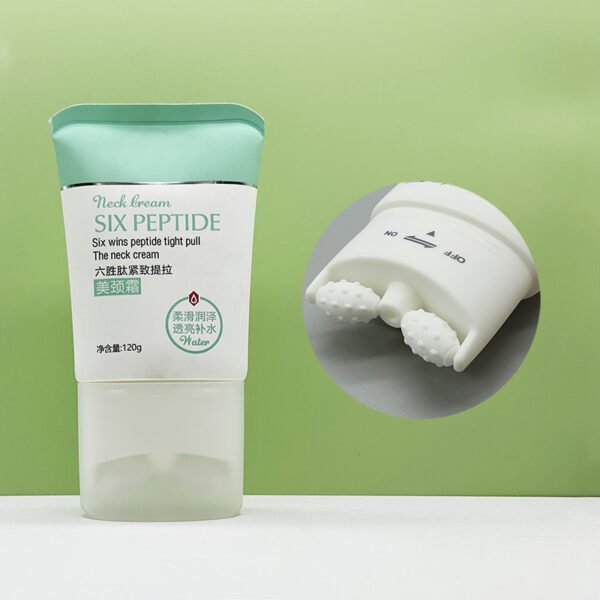 New Design Customized Cosmetic Neck Massager Tube Packaging Double Roller Massage Tube Neck Care Tube Massage Cream