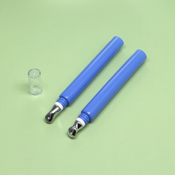 Empty Metal Zinc Alloy Massager Applicator Cosmetic Tube 7ml 10ml Metal Gloss Tip Applicator for Squeeze Lip Gloss Tube