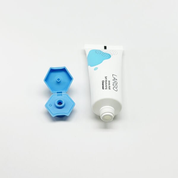 New design small capacity cosmetic soft tube with flip top lid face wash facial cleanser tube - Image 4