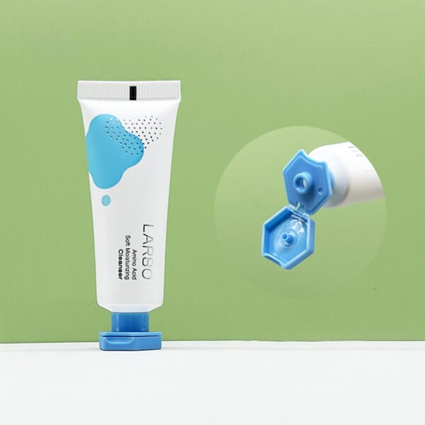 New design small capacity cosmetic soft tube with flip top lid face wash facial cleanser tube