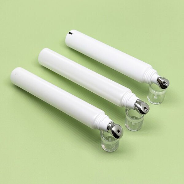 Recyclable eye cream lip balm packaging metal applicator 15g squeeze tubes lipgloss eye cream 10g