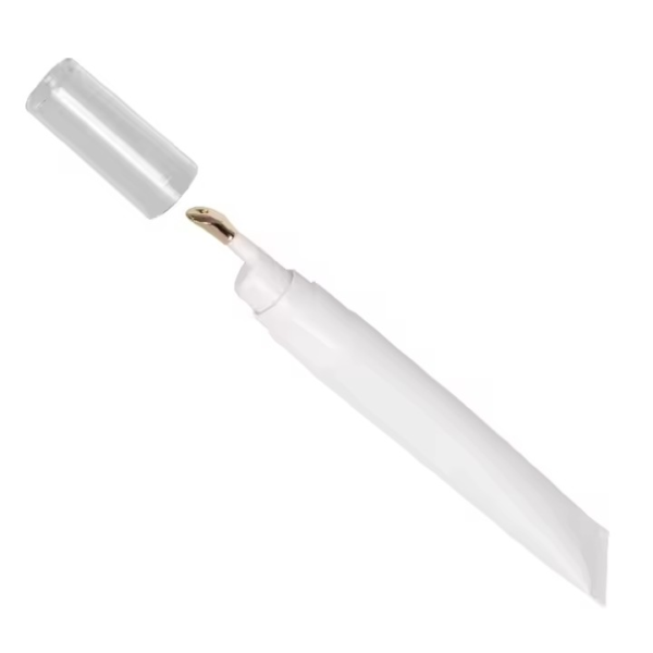 Custom 15ml 20ml Squeeze Cosmetic Eye Cream Container PE Tube with Zinc Alloy Applicator Eye Serum Tube - Image 4