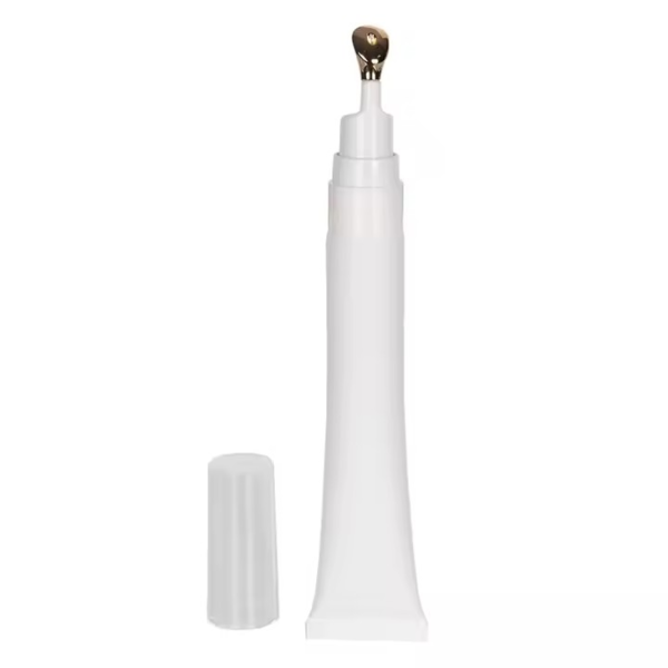 Custom 15ml 20ml Squeeze Cosmetic Eye Cream Container PE Tube with Zinc Alloy Applicator Eye Serum Tube - Image 2