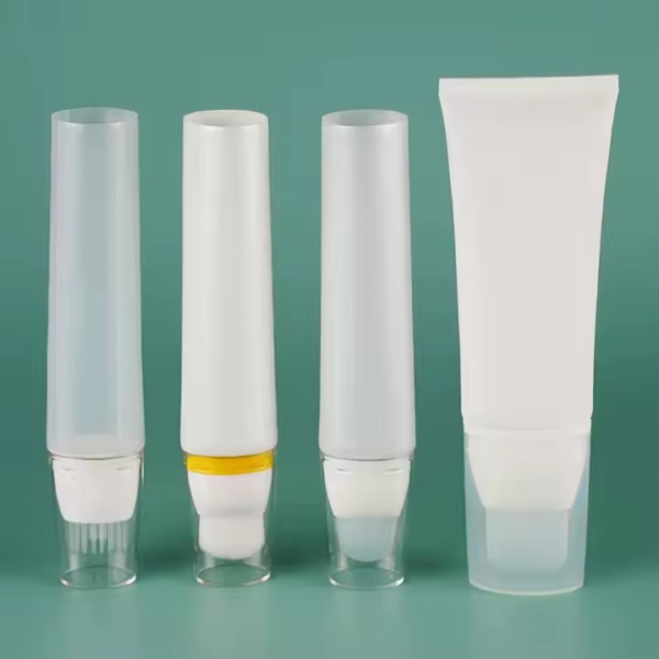 empty eco friendly squeeze 50ml 60ml 70ml 80ml tube for brush head face mask foundation brush scalp care transparent white tube cosmetics