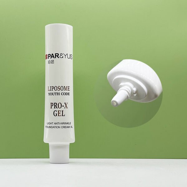 Custom 50ml Empty Packaging White Cosmetic Squeeze Plastic Tube Lotion BB Hand Cream Sunscreen Tube Oval