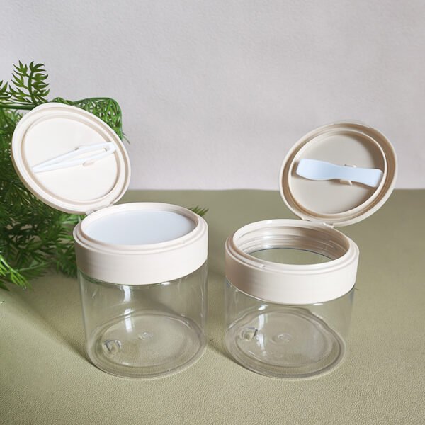 150ml 200ml 250ml Empty Round Plastic Skin Care Jars Wholesale Packaging Plastic Body Scrub Clay Mask Cream Jar