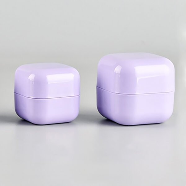 Wholesale Custom Logo 30g 50g Skincare Recyclable Packaging Cosmetic Square Colored PET Jar for Face Cream Mask Double Wall Moisturizing Scrub Cream Jar