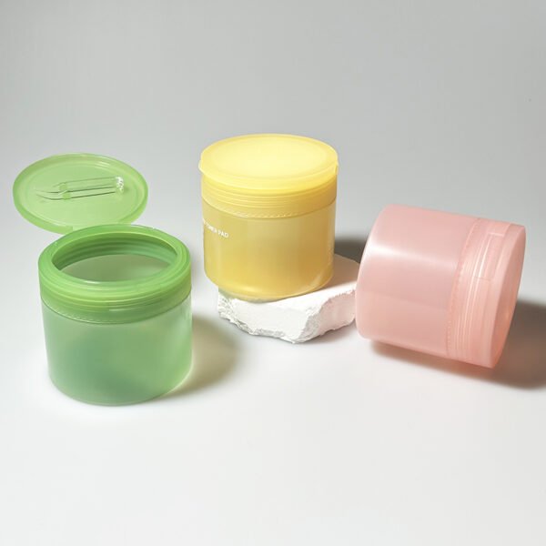 200g 250g 300g Premium Cosmetic Cream Jars with Lids and Spoons Scrub Plastic PET Containers Skincare Jar with Tweezers for Toner Pad