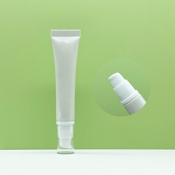 Custom Plastic Packaging for Cosmetic Luxury Cream Pump Tube PE Pump Tube Skincare with Airless Pump Tubes Cosmetic