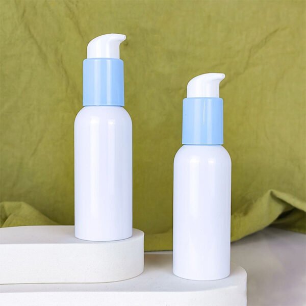 100ml 120ml 150ml Custom Empty Skincare Packaging HET Plastic Round Bottles Cosmetic Face Body Lotion Pump Bottle
