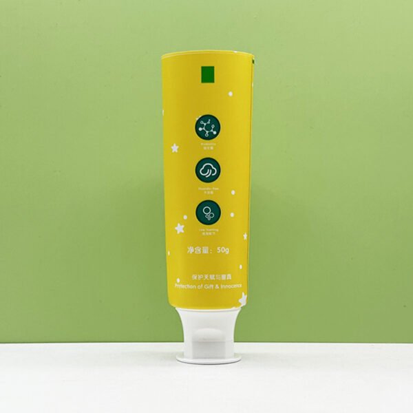 Cosmetic Tube Packaging 60g 80g 100g Refillable Plastic Squeeze Kids Toothpaste Tube with Flip Top Cap